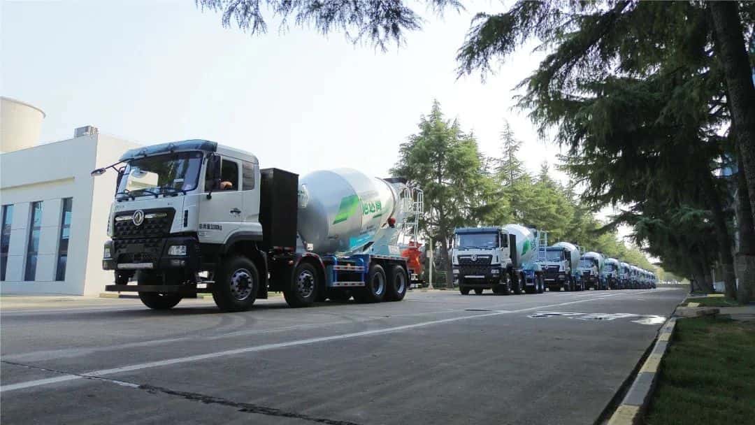 馭風而行，中集車輛15臺新能源攪拌車駛入湖北，繪就荊楚生態(tài)長卷